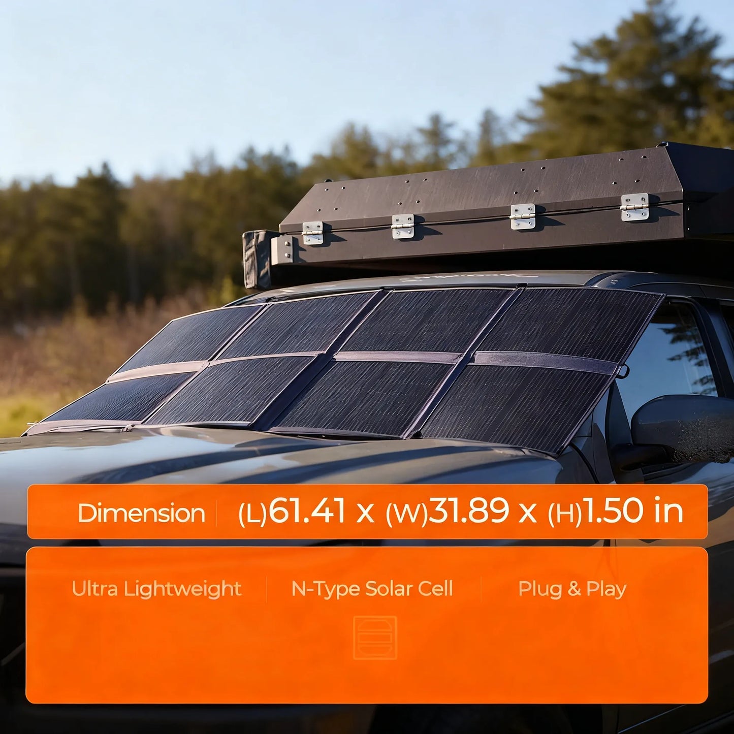 200W Solar Panel, N-Type High Efficiency & Foldable