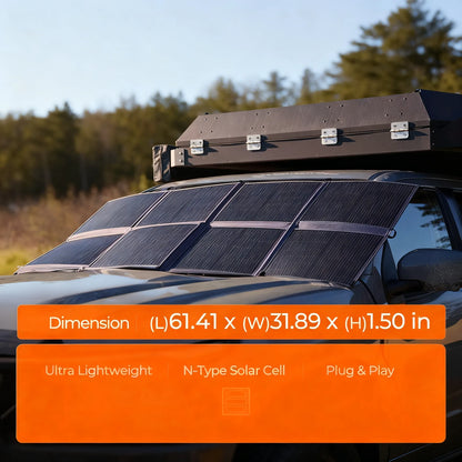 200W Solar Panel, N-Type High Efficiency & Foldable