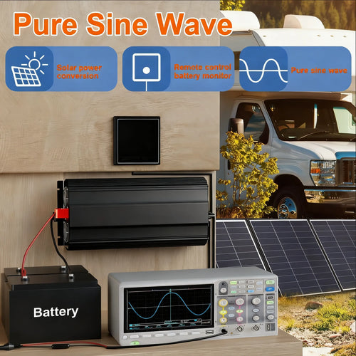 3000W Pure Sine Wave Inverter, UL Certified & Lithium Battery Compatible