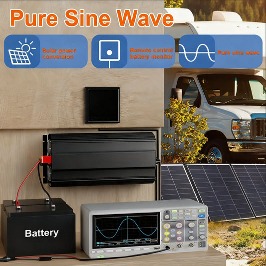 3000W Pure Sine Wave Inverter, UL Certified & Lithium Battery Compatible