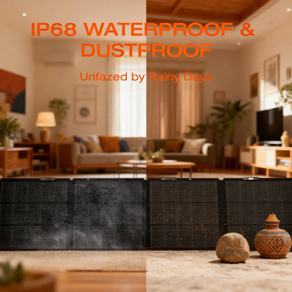 220W Foldable Solar Panel, 25% Efficiency & IP68 Waterproof