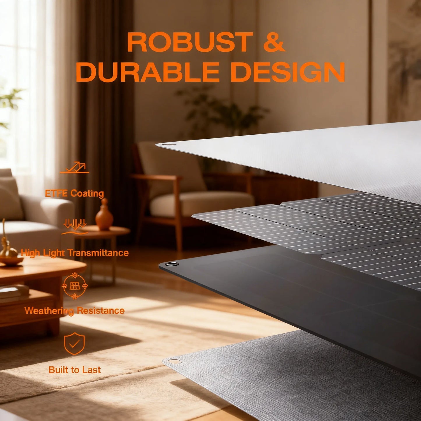 220W Foldable Solar Panel, 25% Efficiency & IP68 Waterproof