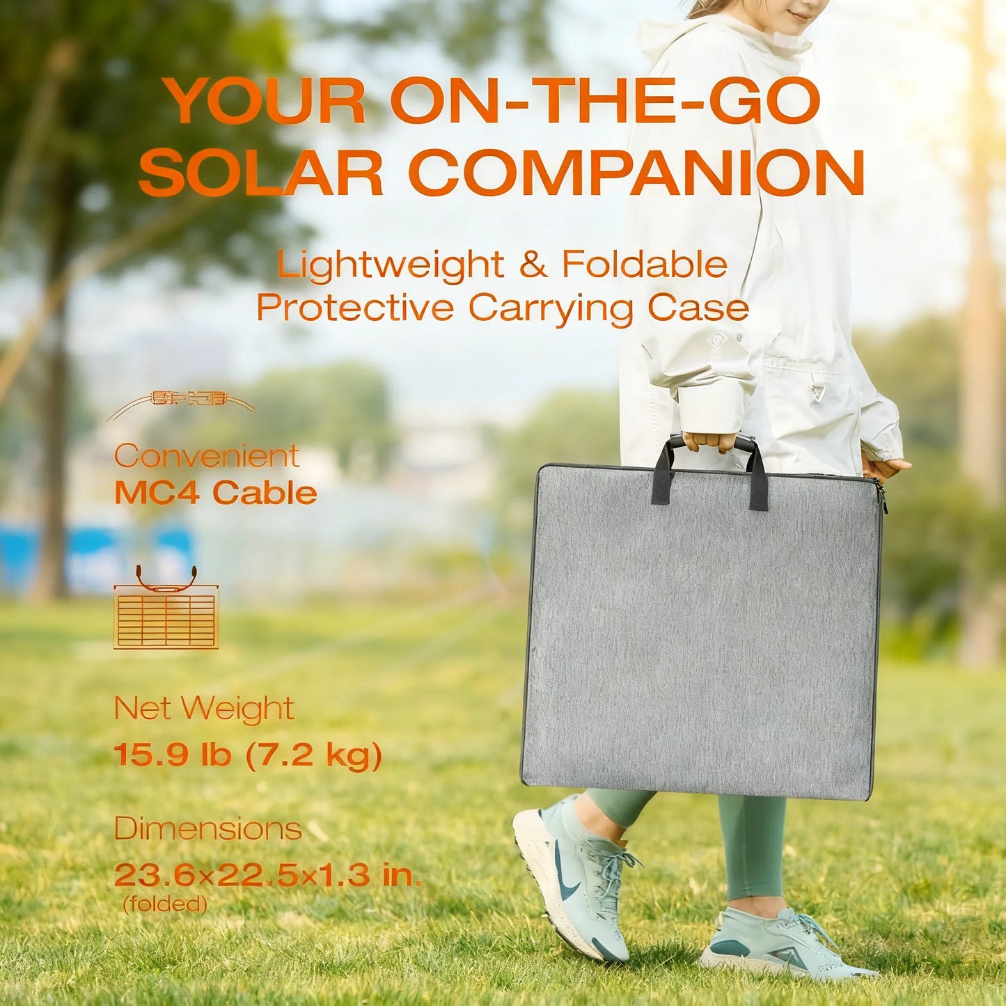 220W Foldable Solar Panel, 25% Efficiency & IP68 Waterproof
