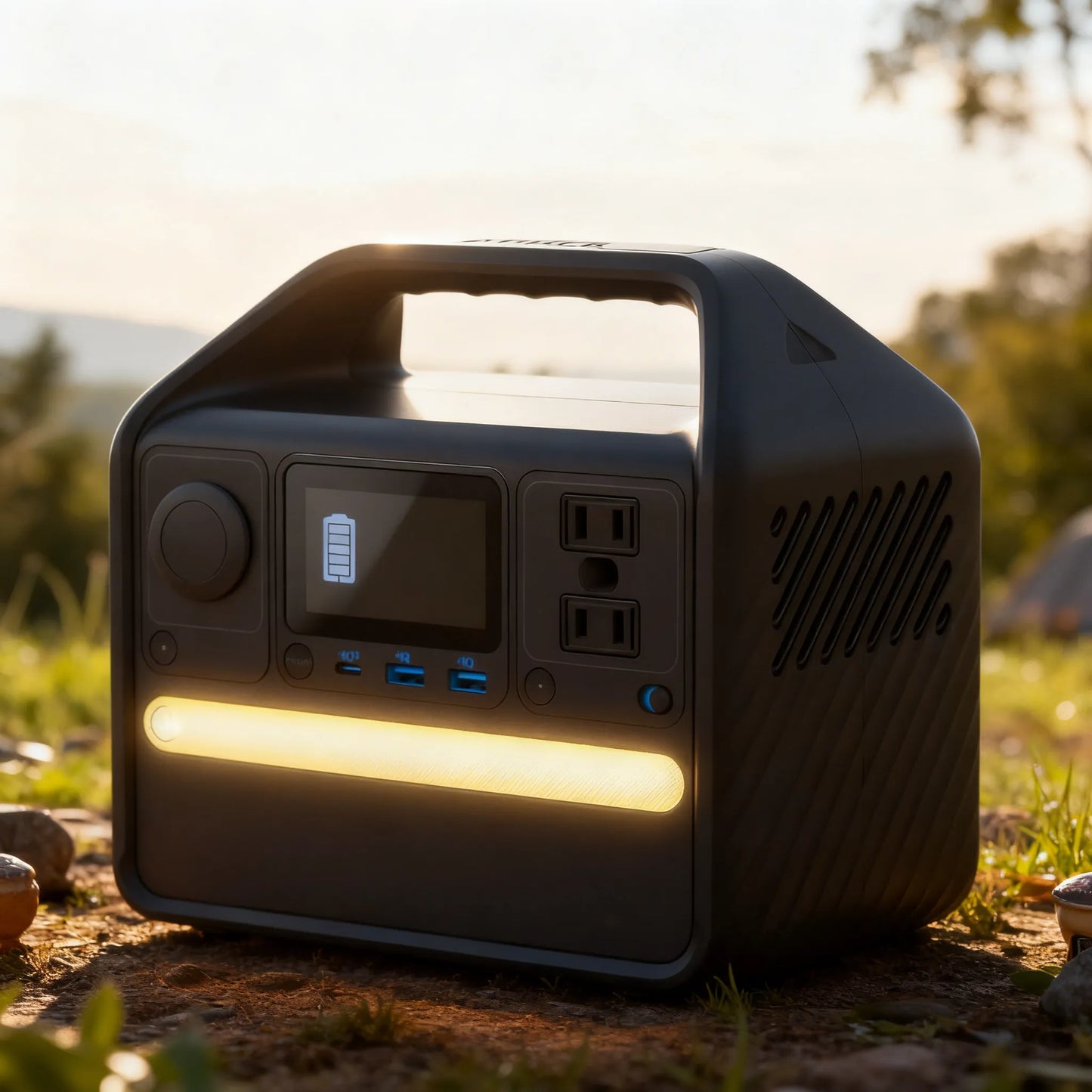 300W 6-Port Power Station, 60W USB-C PD & Solar Ready for Outdoor