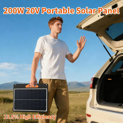 200W Universal Solar Panel, 23.5% High Efficiency & Weatherproof